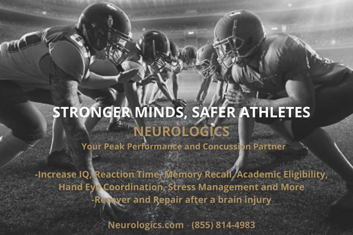 december_newsletter_2025_14 A black-and-white image shows football players lined up on the field with text promoting safer athletes and peak performance.